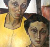 KATRAKI V., SELF-PORTRAIT OIL ON CANVAS 51 X 39 CM PRIVATE COLLECTION