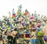 LA PRUA (THE PROW), 2009 OIL ON CANVAS 220 X 870 CM