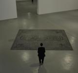 THANKS, 2012 INSTALLATION WITH ASHES 500 X 600 CM
